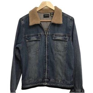 BUFFALO David Bitton jeans jacket denim Sherpa collar small 100% cotton small